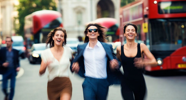 Erwachsene in London England während einer LISA! Sprachreise erleben die Stadt und geniessen gemeinsam die Freizeit