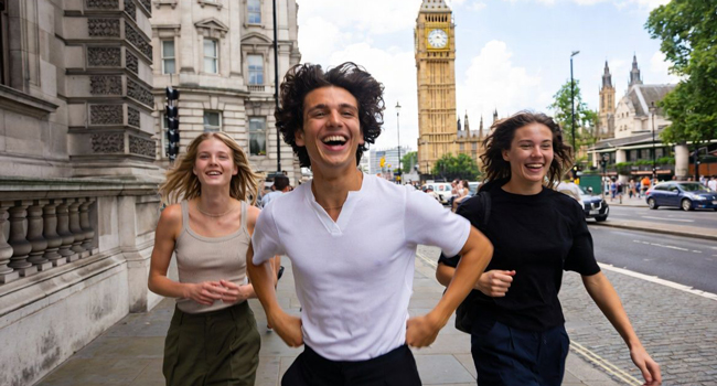 Englisch-Sprachaufenthalte für Erwachsene in London – alle Orte im Überblick Erwachsene Teilnehmende vor dem Big Ben während eines LISA! Sprachaufenthalts in London, England