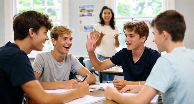 Italienisch lernen bei einem LISA! Italienisch-Sprachaufenthalt für Schüler in Orbetello Schüler lernen Italienisch im Unterricht während eines LISA! Italienisch-Sprachaufenthalts für Schüler in Orbetello, Italien