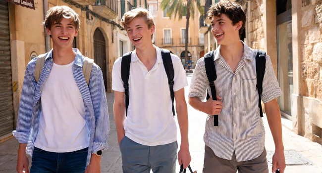 Young Adults in Mallorca während einer LISA! Sprachreise erkunden gemeinsam die Stadt und geniessen das mediterrane Flair
