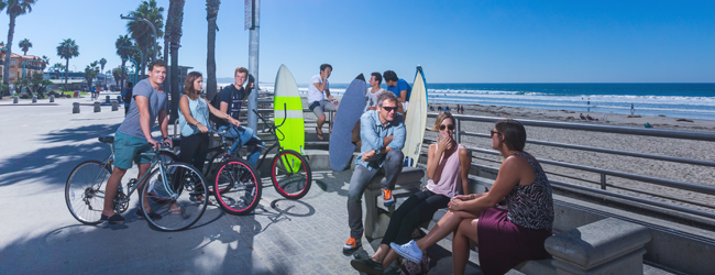 LISA-Sprachreisen-Erwachsene-Englisch-USA-San-Diego-Beach-Pacific-Beach-Meer-Promenade