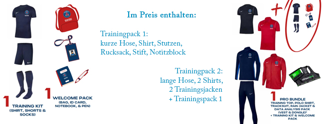 PSG Trainingspack auf LISA! Sprachreise in Fleetwood LISA-Sprachreisen Fleetwood Fussball Trainingspack1 und 2 Inklusive