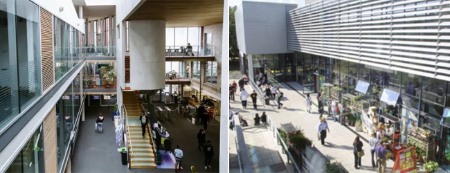 Englisch-Unterricht in Portsmouth für Schüler an der Universitätsbibliothek Bilder der modernen Library an der Universität Portsmouth