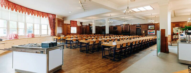 Blick in die Kantine der Loretto School in Musselburgh